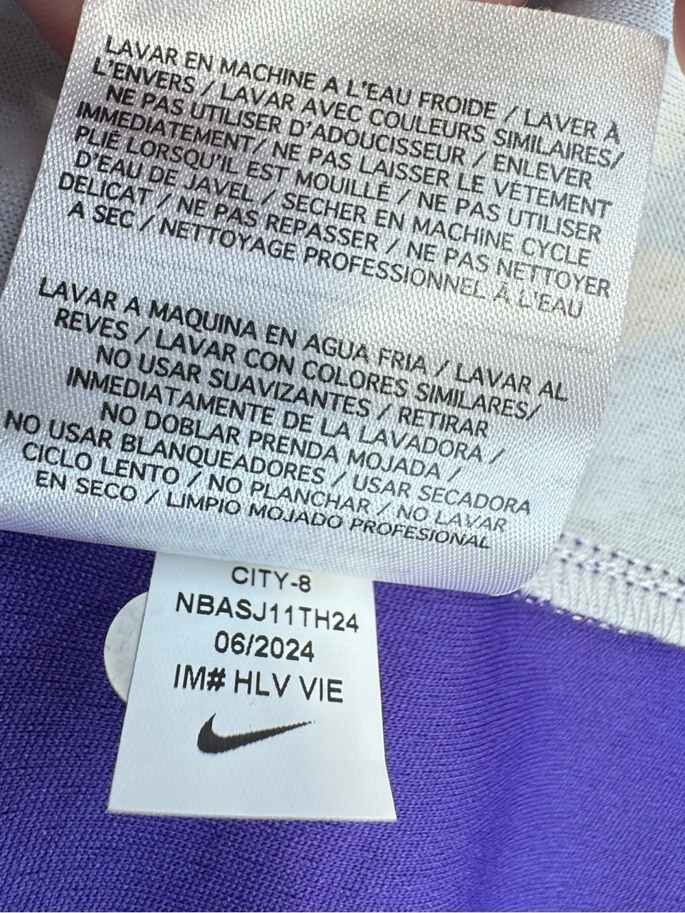 NWT Nike Phoenix Suns NBA Jersey Kids Large 14/16 Purple “The Valley” Basketball